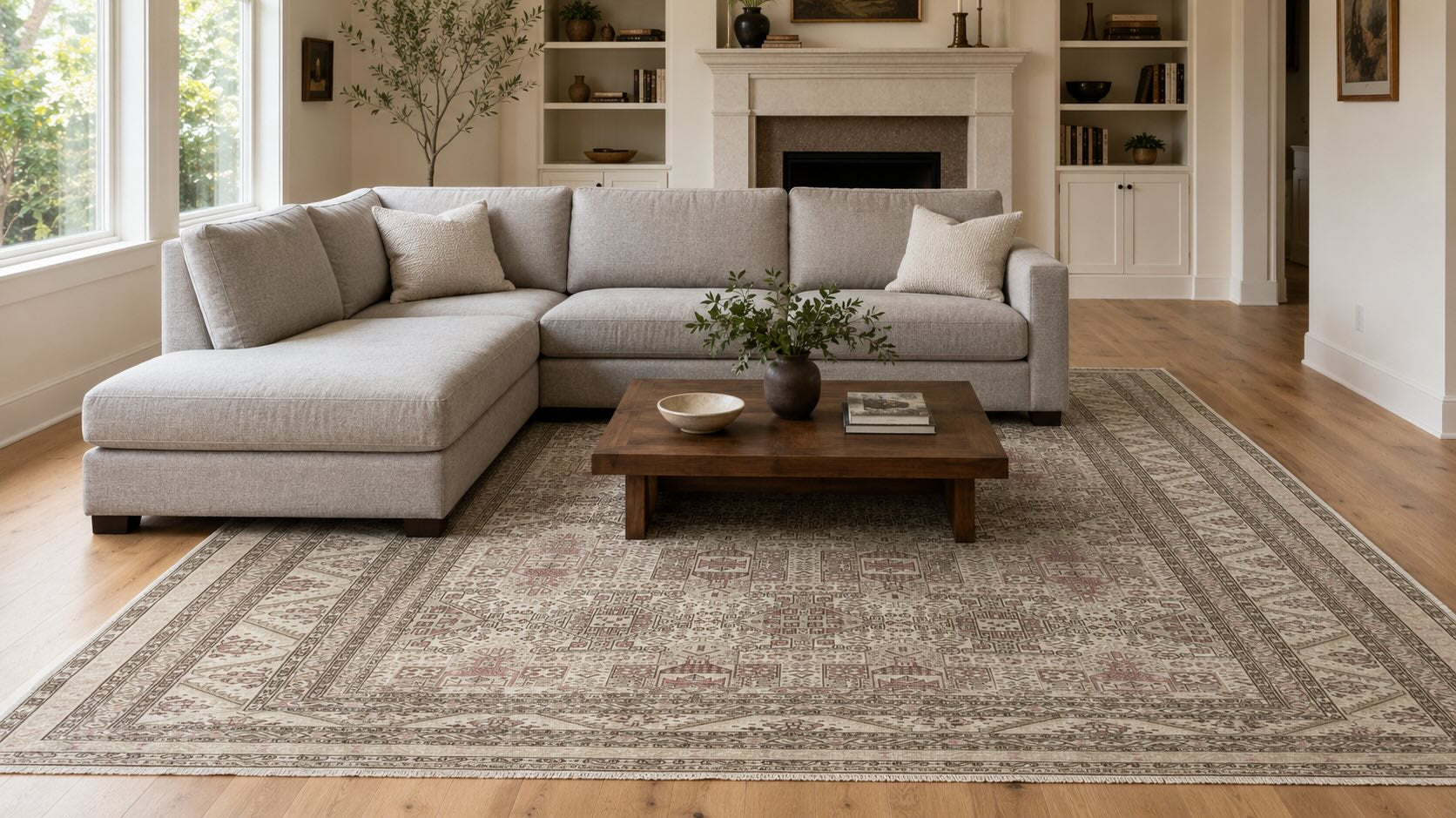 What Size Rug Do I Need for a Living Room With a Sectional Sofa? - Kirmen™
