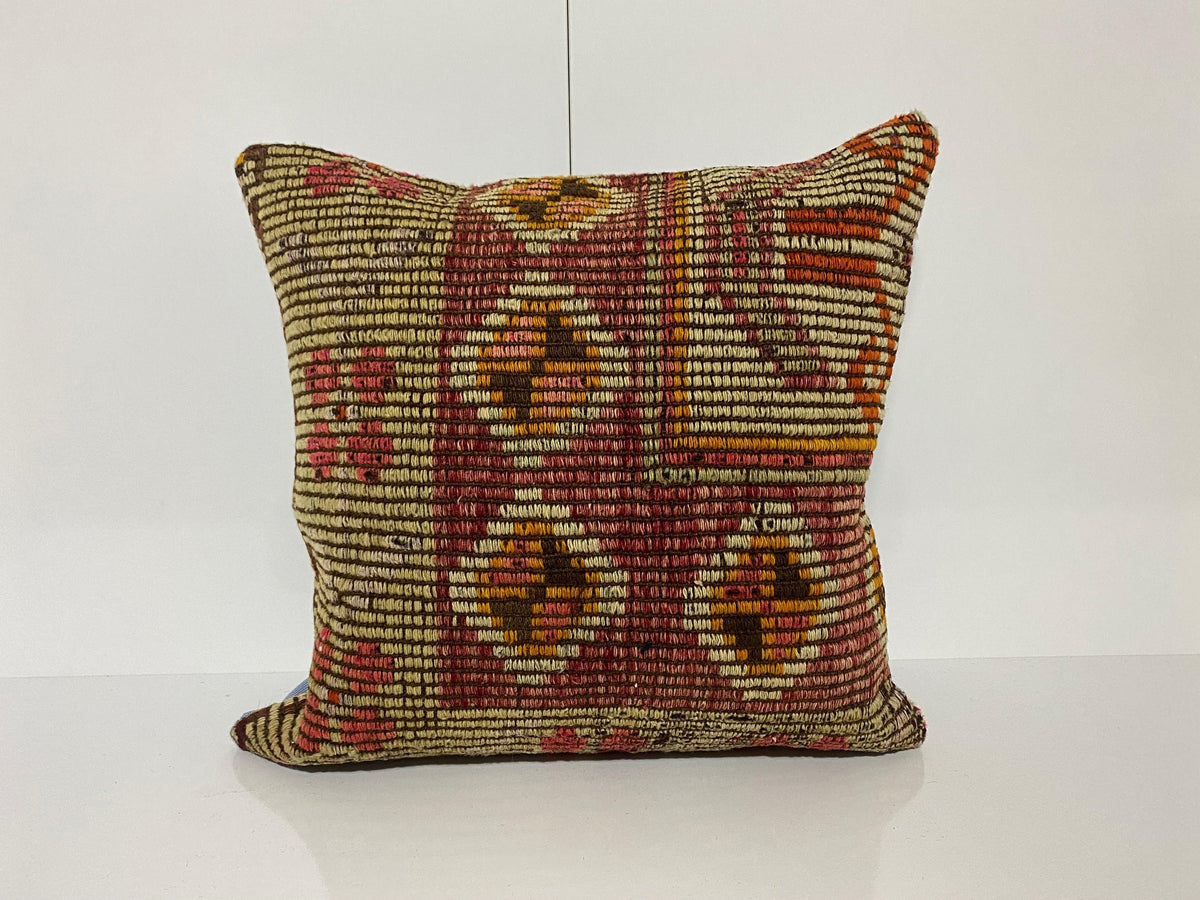Colorful pillow cover with traditional design, handmade in Turkey – KK00144.