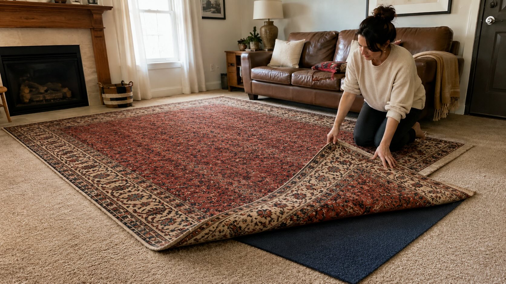 How Do You Keep a Rug From Moving on Carpet?