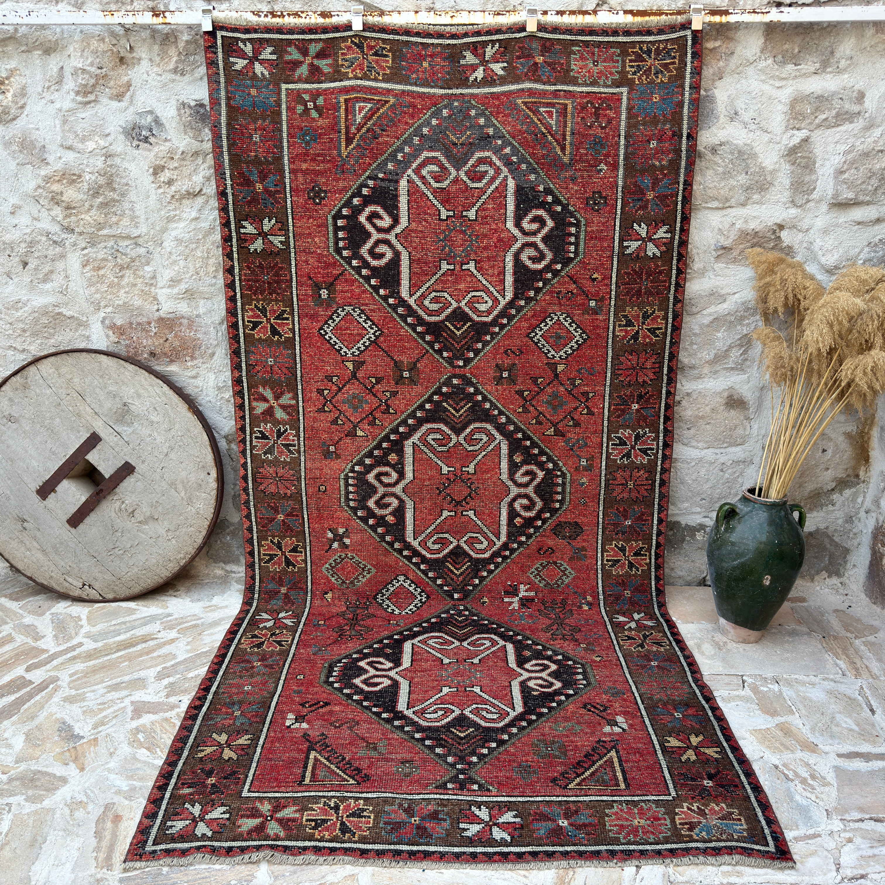 【80's Vintage rug】190×111cm　アフガン　トルクメン Shop Authentic Vintage Rugs | Handmade 20-80 Years Old – Kirmen™