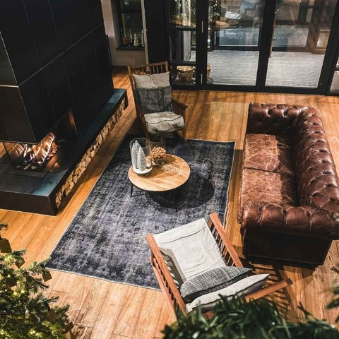 Black vintage rugs