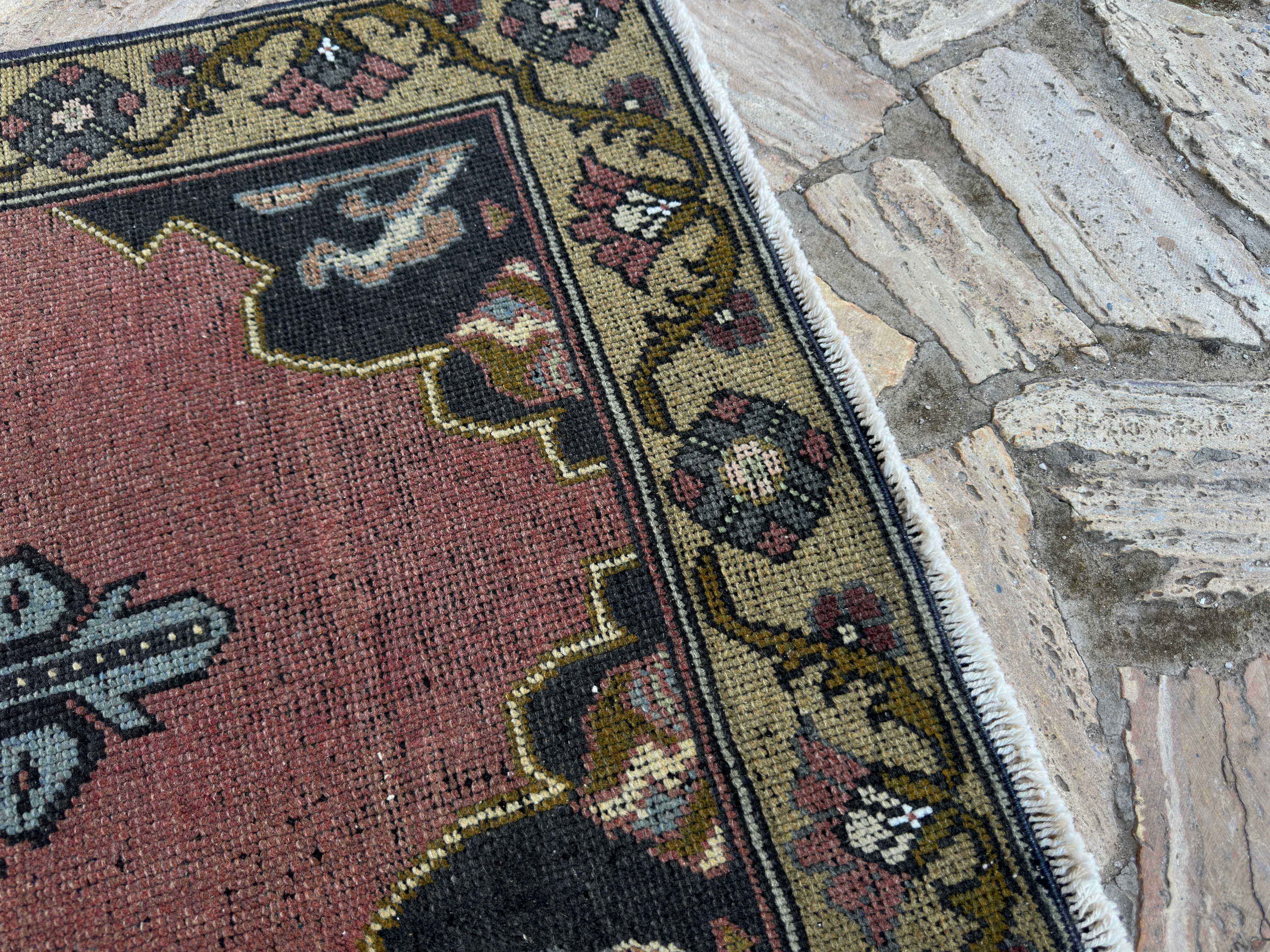 45.5×115 &quot;Alice” ViNTAGE TURKiSH RUG 2' x 5' Vintage Turkish Rug, Red - Alice – Kirmen™
