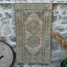 Beige 3' x 6' distressed rug with traditional design, handmade in Turkey – Paul.