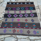 Brown 4' x 6' flatweave rug with traditional design, handmade in Turkey – Jonesy.