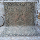 Pink 8' x 12' hand-knotted persian rug with medallion design, handmade in Persian – Sadye.