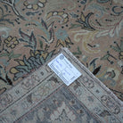 Additional view of the pink hand-knotted persian rug in wool and cotton.