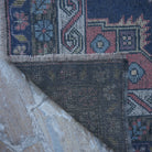 1970s pink handknotted turkish rug with traditional design, hand-knotted weave and low pile.