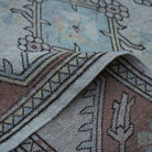 Additional view of the beige Turkish handknotted wool rug, hand-knotted in wool.