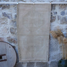Beige 3' x 6' handmade neutral rug with neutral design, handmade in Turkey – Bird.