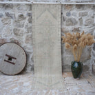 Beige 3' x 9' handwoven runner rug with traditional design, handmade in Turkey – Karly.