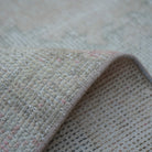 Additional view of the beige Turkish handwoven runner rug, hand-knotted in wool and cotton.