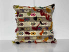 Gray 20" x 20" kilim pillow with striped design, handmade in Turkey – EE00357.