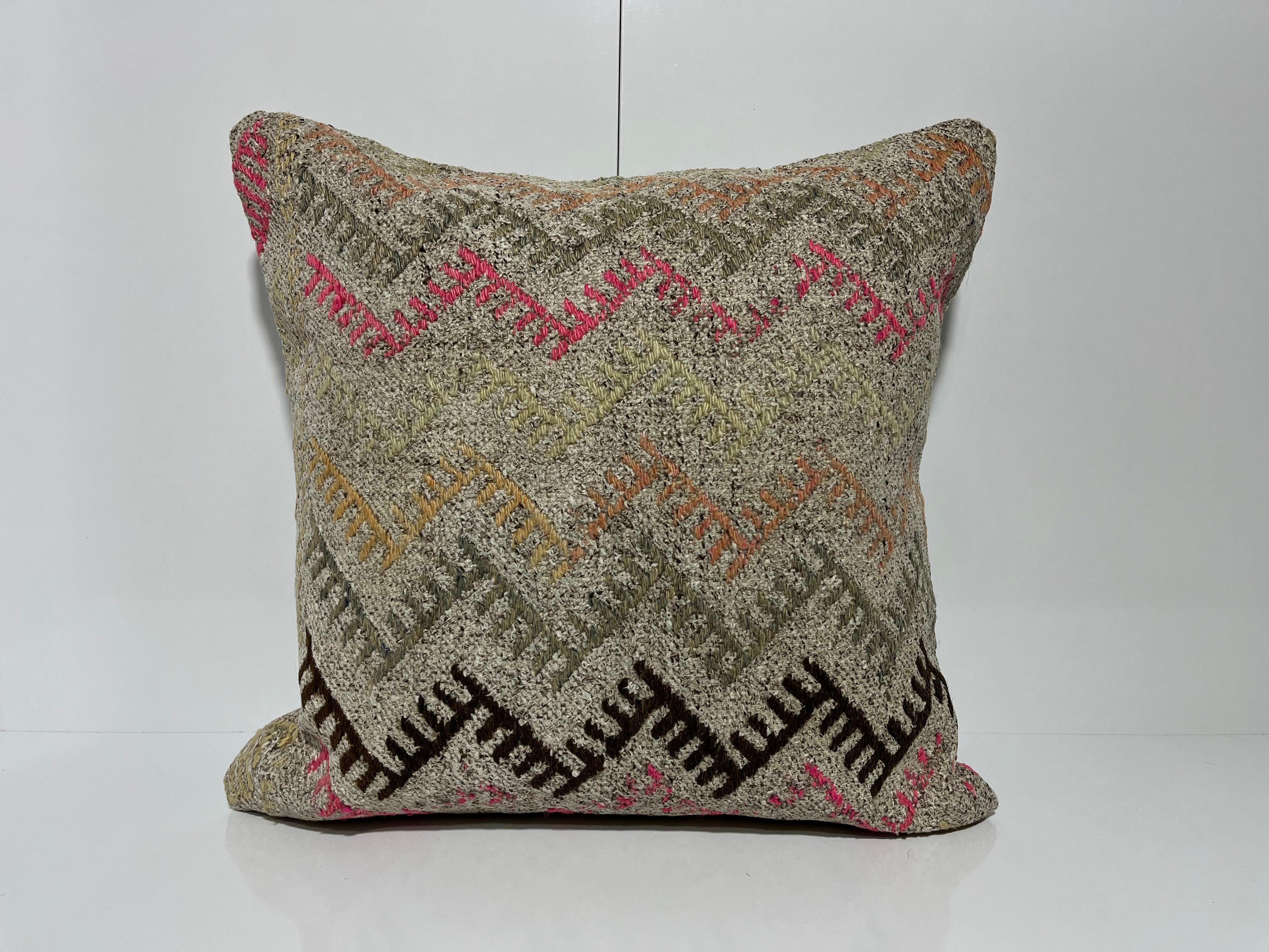 Kilim Pillow 20x20 inch, #EE00176