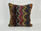 Gray kilim pillow with traditional design, handmade in Turkey – EE00145.