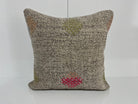 Gray kilim pillow with traditional design, handmade in Turkey – EE00167.