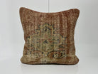 Orange kilim pillow with geometric design, handmade in Turkey – EE00336.