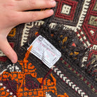 1970s orange Turkish kilim rug with traditional design, flatweave construction and low pile.