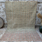 Pink 7' x 11' large vintage turkish rug with floral design, handmade in Turkey – Dorthy.