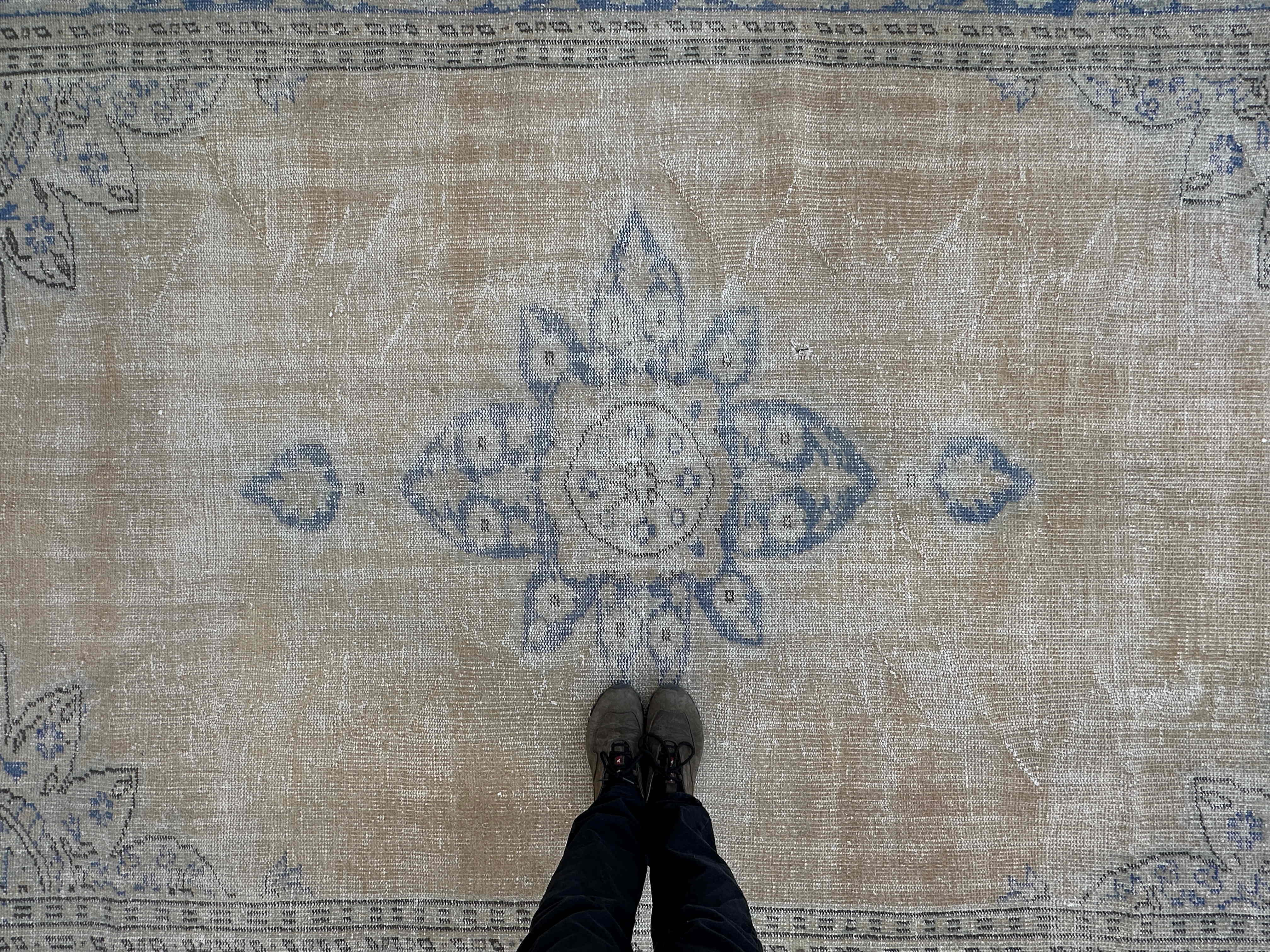 8' x 11' Vintage Turkish Rug, Blue - Lian – Kirmen™