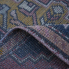 Additional view of the red mini turkish rug, hand-knotted in wool and cotton.