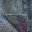 1970s beige Turkish neutral vintage rug with neutral design, hand-knotted weave and low pile.