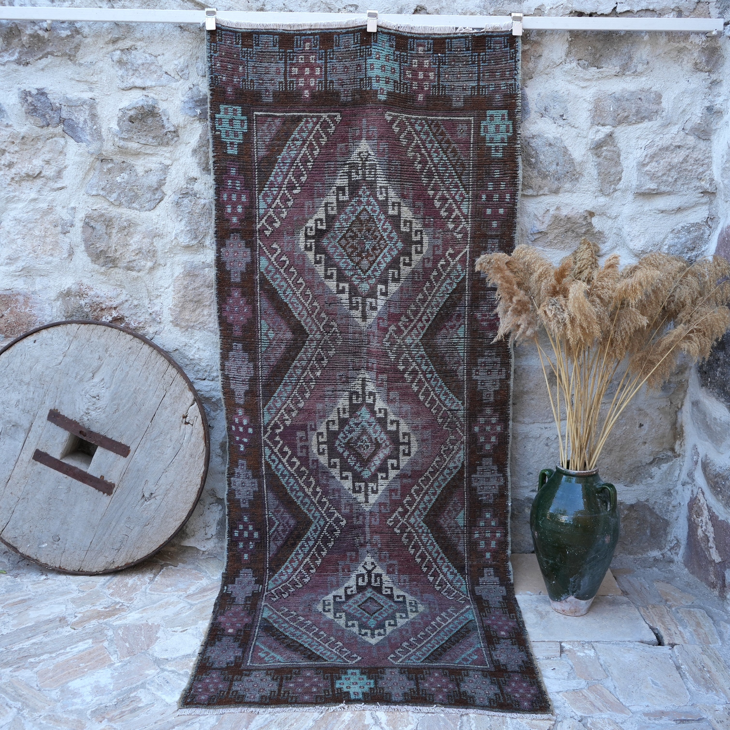 Olive - Vintage Turkish Rug