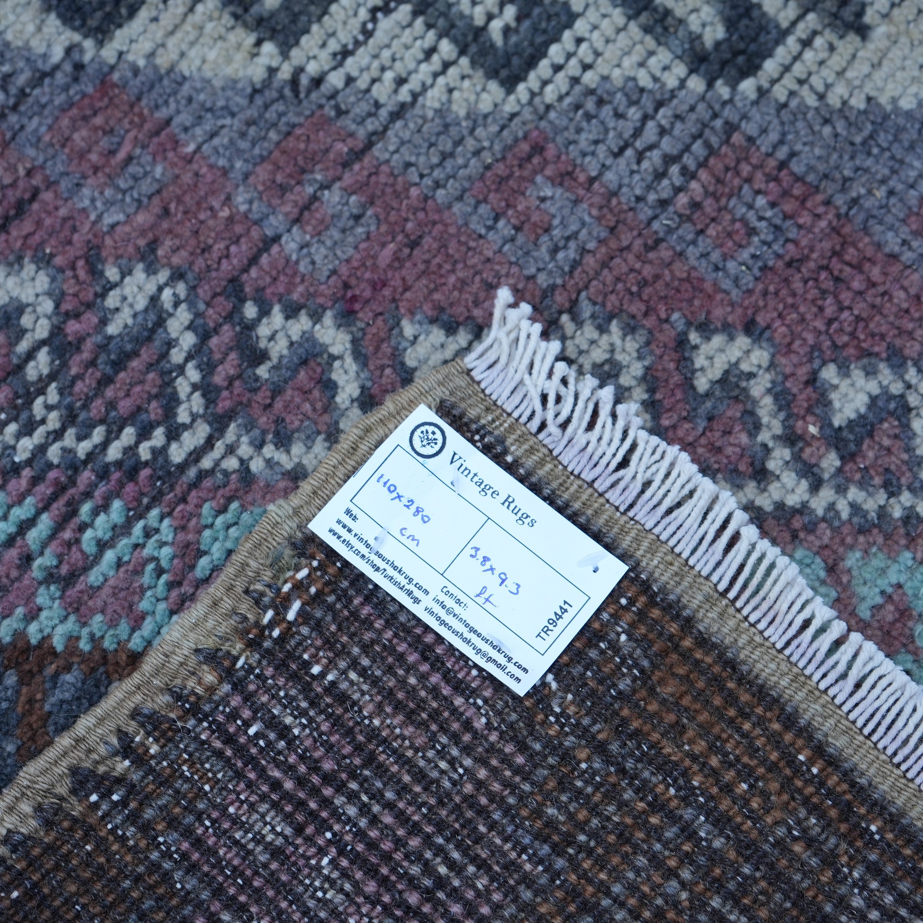 Olive - Vintage Turkish Rug