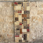 Beige 2' x 6' patchwork runner rug with patchwork design, handmade in Turkey – Kayden.