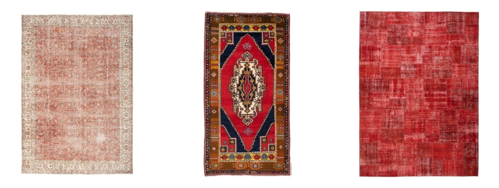 red rugs vintage