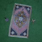 Pink 2' x 3' small area rug with traditional design, handmade in Turkey – Leese.