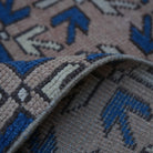 Additional view of the pale pink small turkish rug, hand-knotted in wool.