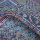 Additional view of the pink small turkish rug, hand-knotted in wool.