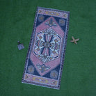 Pink 2' x 4' small vintage rug with traditional design, handmade in Turkey – Athene.