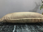 Close-up of the beige Turkish throw pillow showing traditional details, low pile.