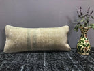 Beige throw pillow with traditional design, handmade in Turkey – SY00030.