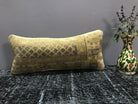 Beige throw pillow with traditional design, handmade in Turkey – SY00032.