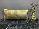 Beige throw pillow with traditional design, handmade in Turkey – SY00043.