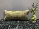 Beige throw pillow with traditional design, handmade in Turkey – SY00049.