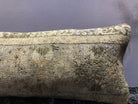 Close-up of the beige Turkish throw pillow showing traditional details, low pile.