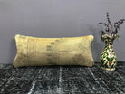 Beige throw pillow with traditional design, handmade in Turkey – SY00068.