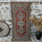 Red 4' x 8' traditional rug with traditional design, handmade in Turkey – Eve.