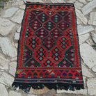 Orange 2' x 4' turkish rug with traditional design, handmade in Turkey – Wylda.