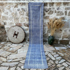 Blue 2' x 12' turkish runner rug with traditional design, handmade in Turkey – Leja.