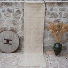 Pale Pink 3' x 10' turkish runner rug with traditional design, handmade in Turkey – Starlin.