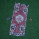Red 2' x 3' vintage anatolian rug with traditional design, handmade in Turkey – Hadria.