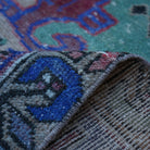 Additional view of the red vintage Turkish anatolian rug, hand-knotted in wool and cotton.
