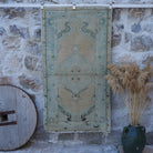 Pale Orange 3' x 6' vintage area rug with medallion design, handmade in Turkey – Zula.