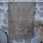 Beige 3' x 5' vintage area rug, handmade in Turkey – Elly.