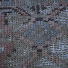 Additional view of the beige vintage Turkish area rug, hand-knotted in wool and cotton.