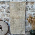 Beige 3' x 6' vintage distressed rug with neutral design, handmade in Turkey – Warburton.